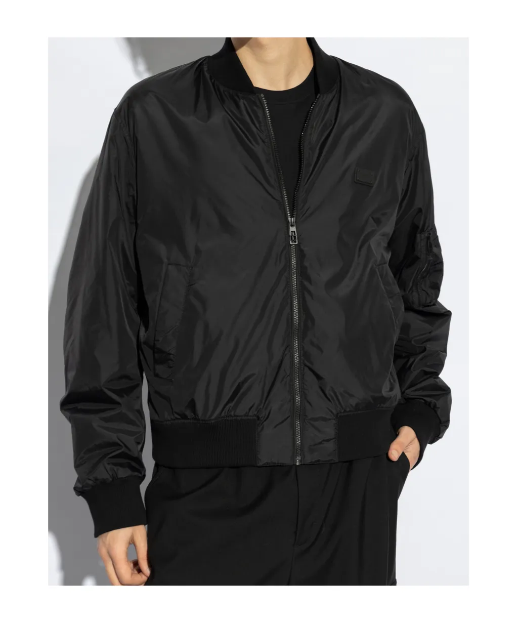 Logo Tag Padded Bomber Jacket