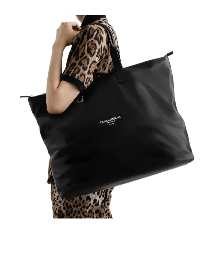Logo Printed Large Shopper Bag