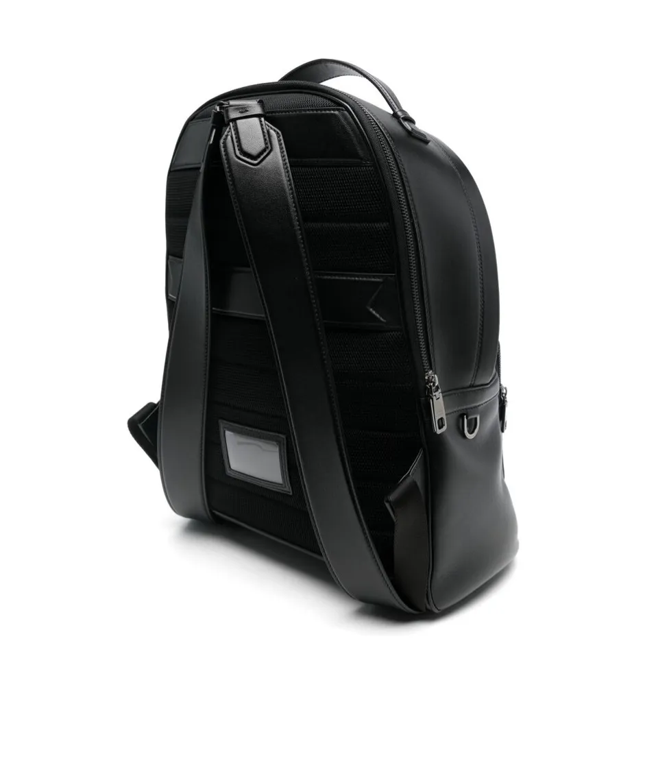 Logo Plaque Zipped Backpack