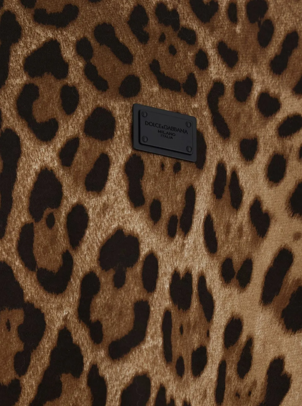 Leopard Printed Crewneck T-Shirt
