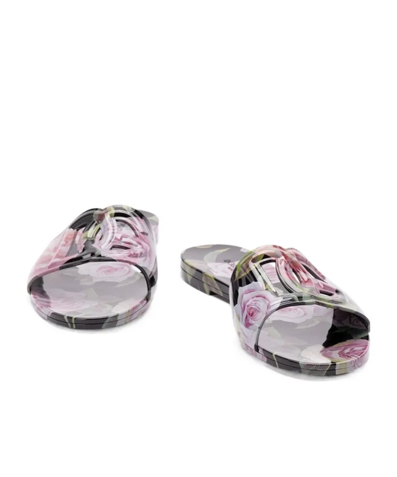 Floral Printed Beach Slides