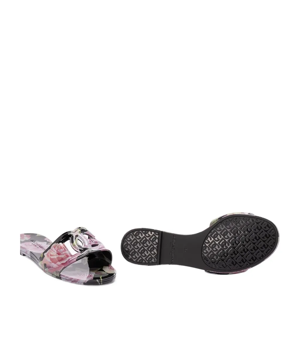 Floral Printed Beach Slides