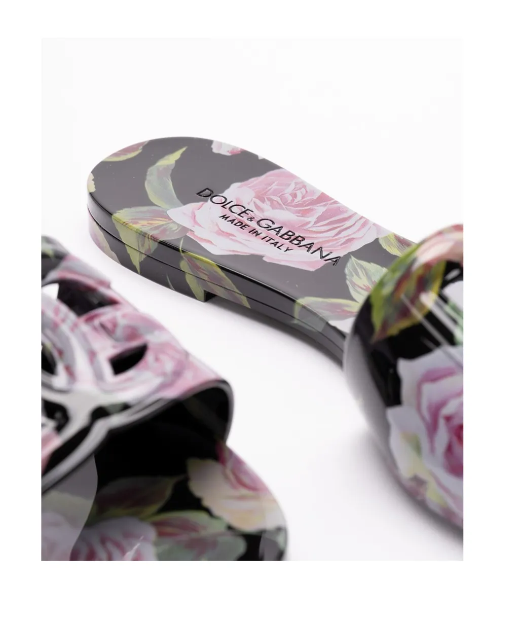 Floral Printed Beach Slides