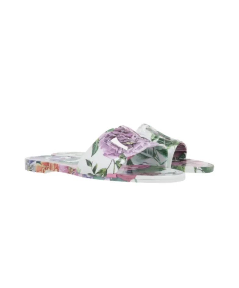 Floral Printed Beach Slides
