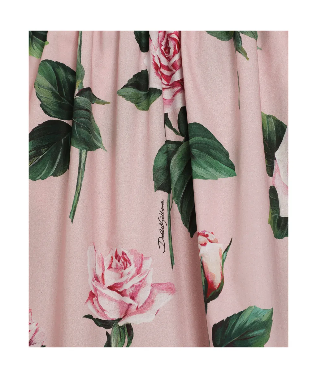 Rose-Print Dress