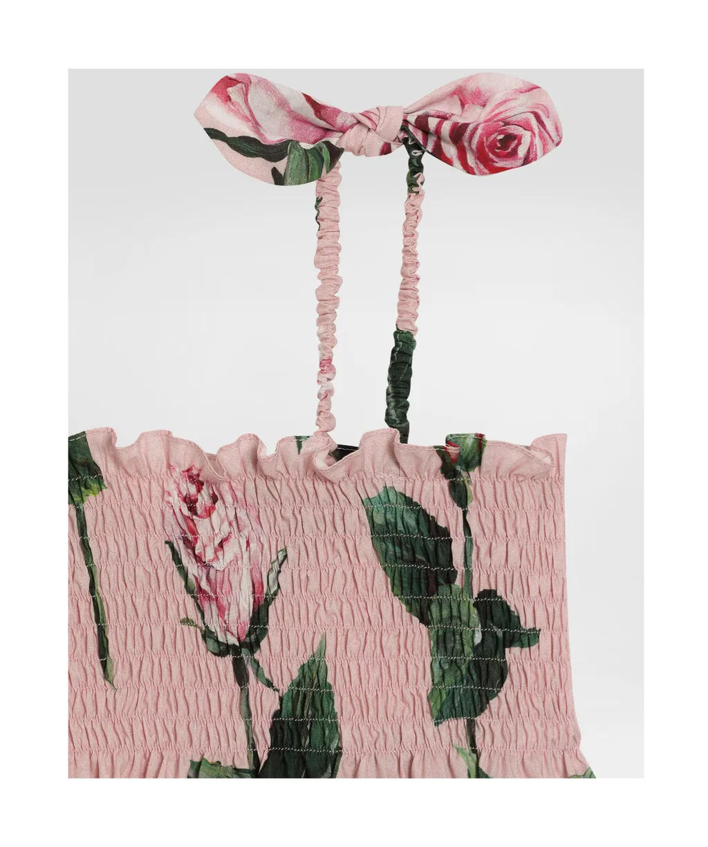 Rose-Print Dress