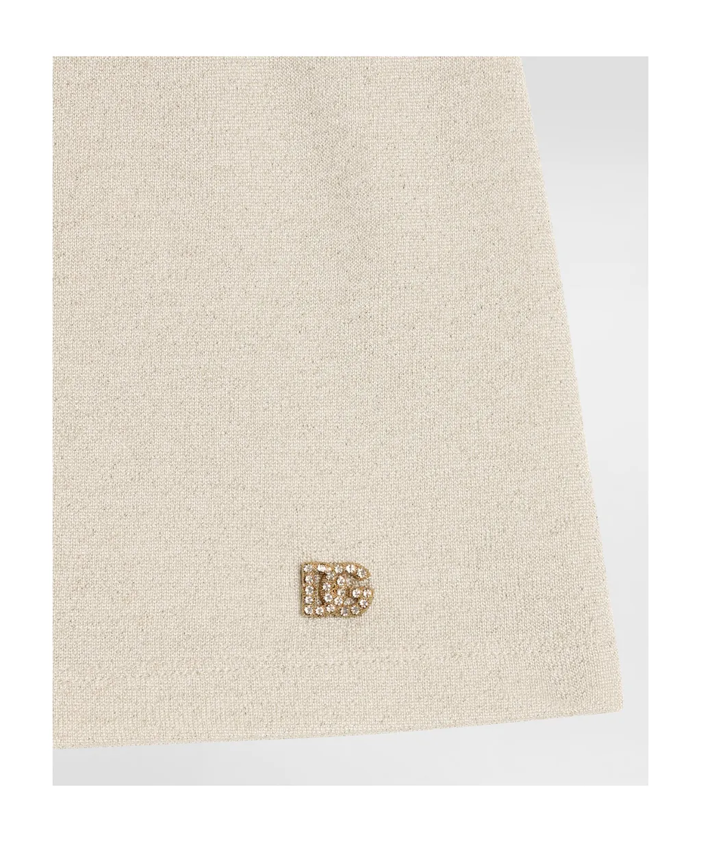 Logo-Appliqué Lurex Skirt