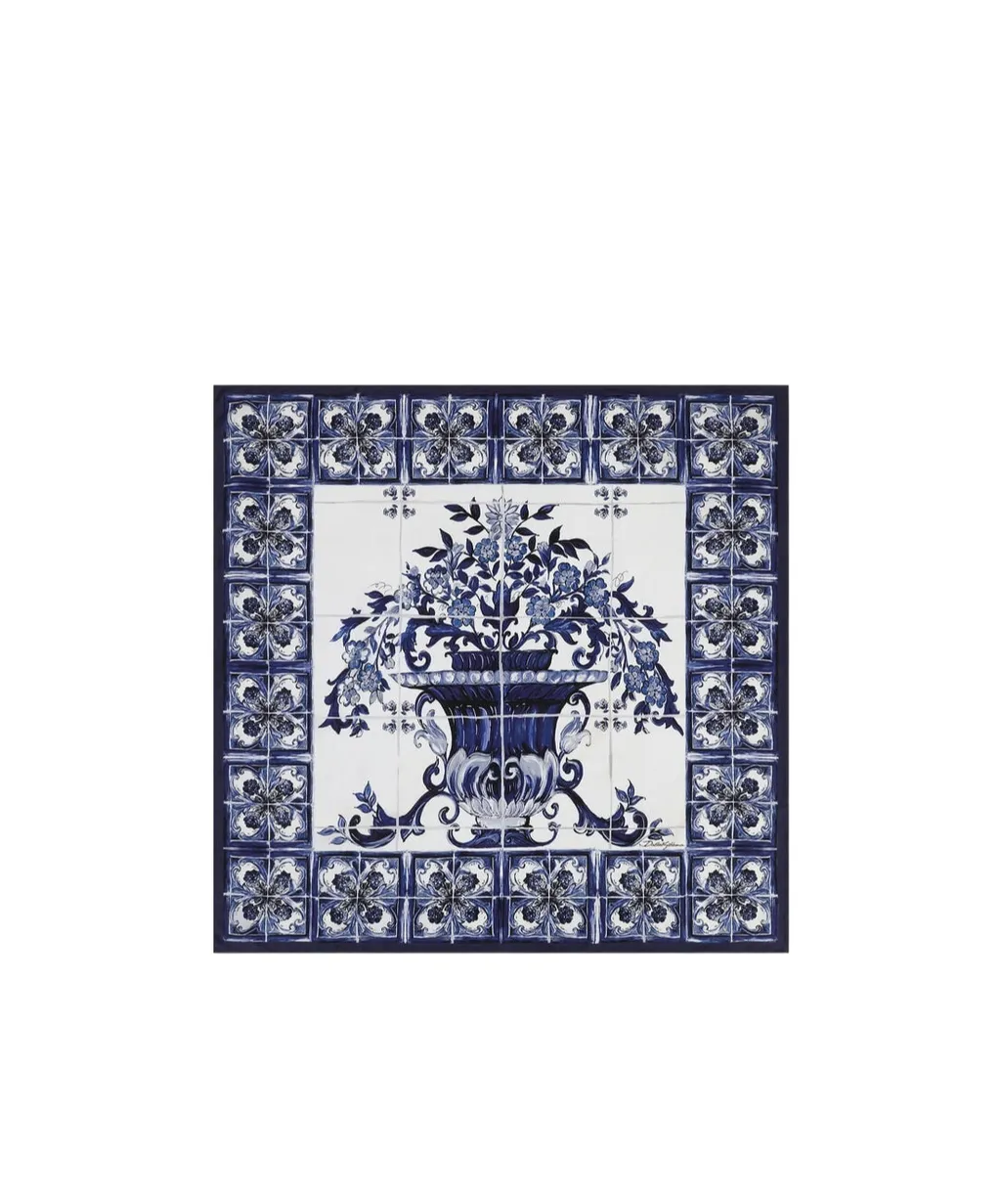 Majolica Print Twill Scarf
