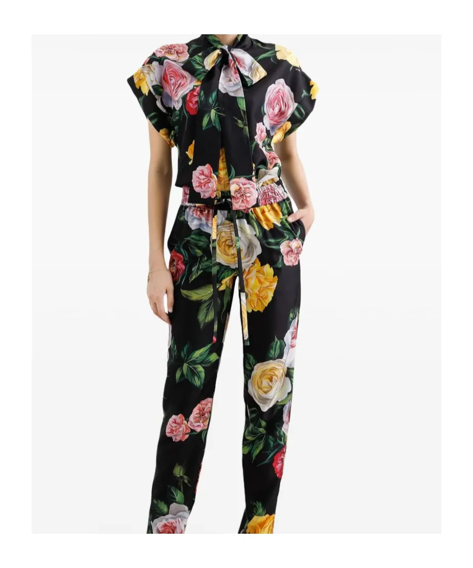 Floral Printed Habotai Shirt