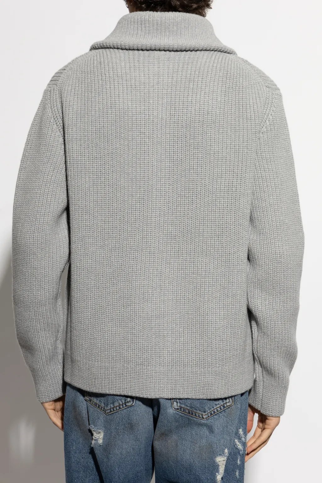 Logo Plaque Zipped Cardigan
