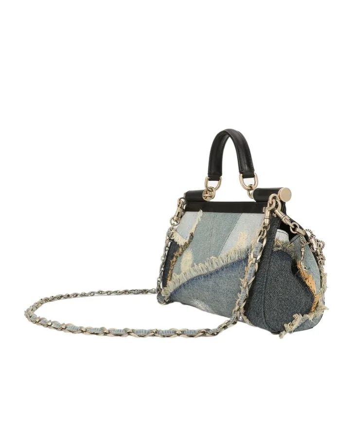 Medium Patchwork Denim Sicily Handbag