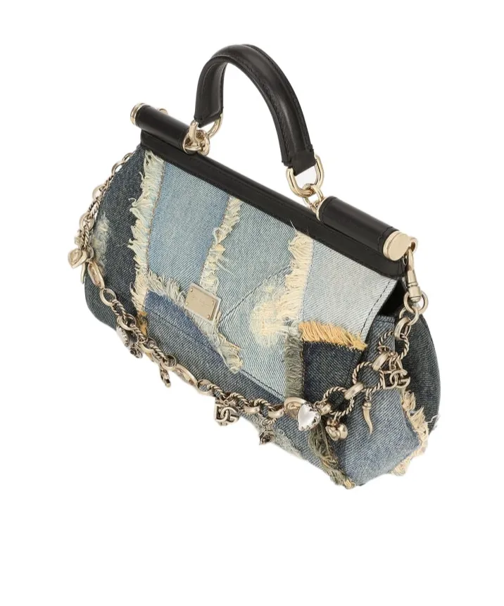 Medium Patchwork Denim Sicily Handbag