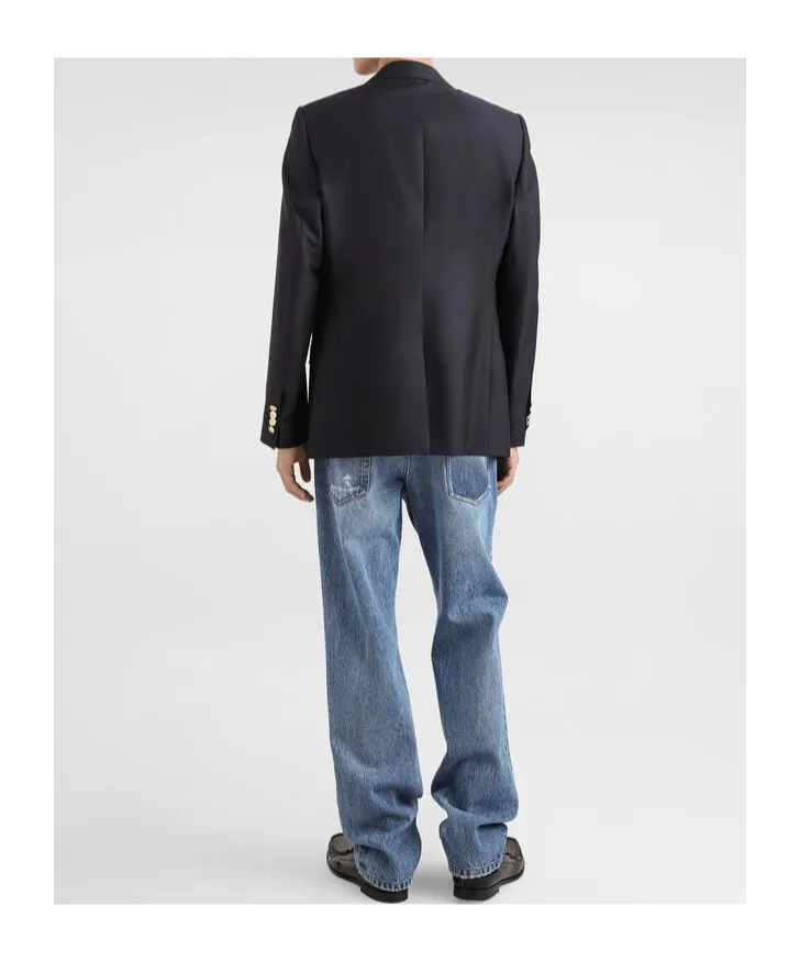 Heraldic Patch Single-Breasted Jacket