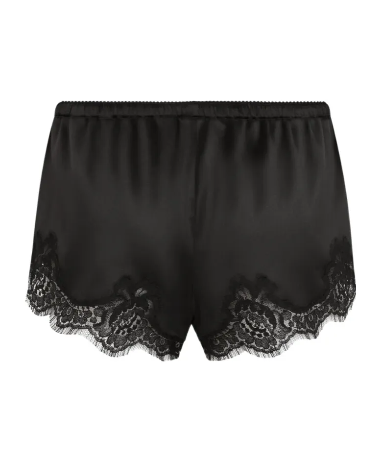 Lace-Detailing Satin-Finish Briefs