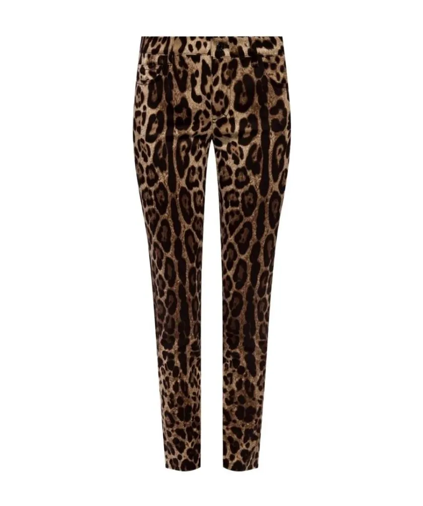 Leopard Print Cropped Trousers
