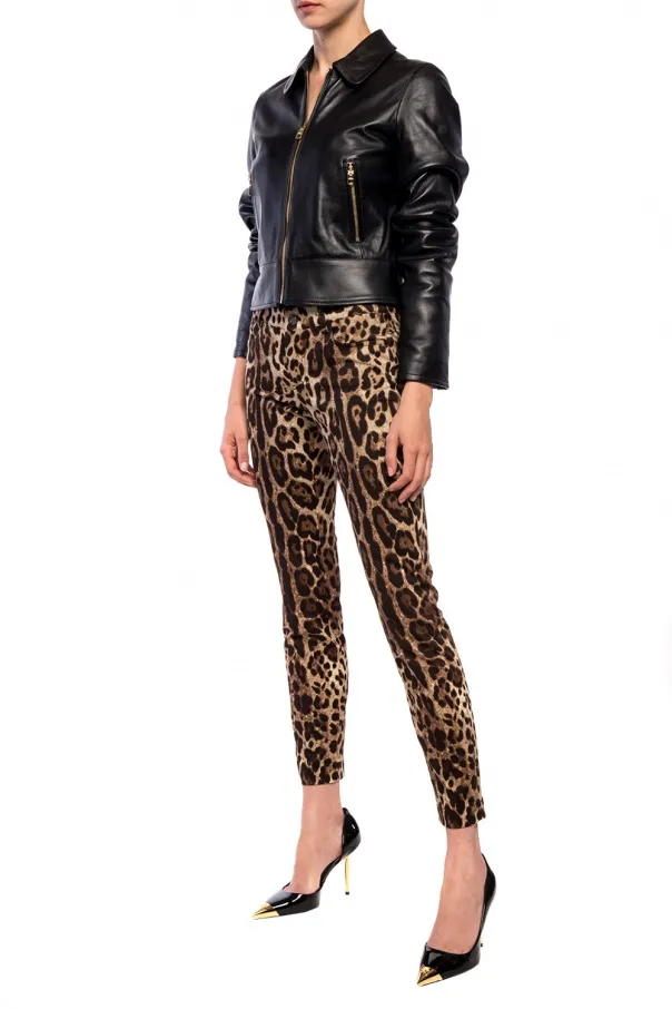 Leopard Print Cropped Trousers