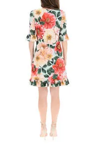 Floral-Print Mini Dress