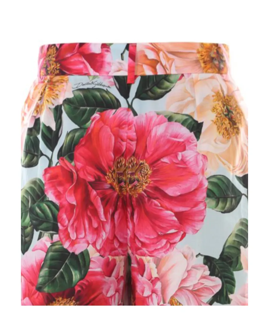 Floral-Print High-Waist Shorts