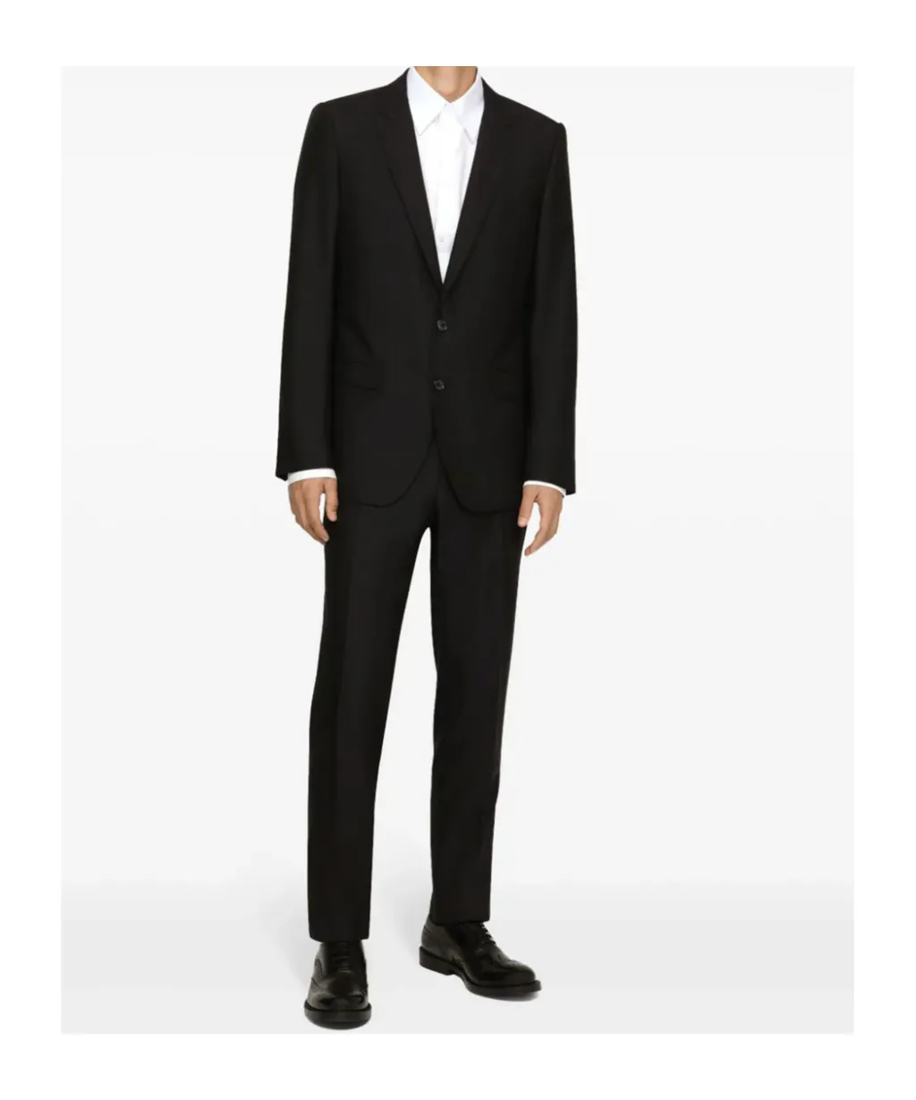 Single-Breasted Wool-Silk Suit