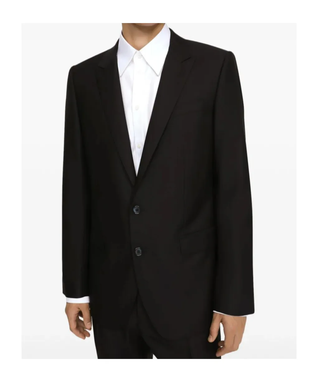 Single-Breasted Wool-Silk Suit