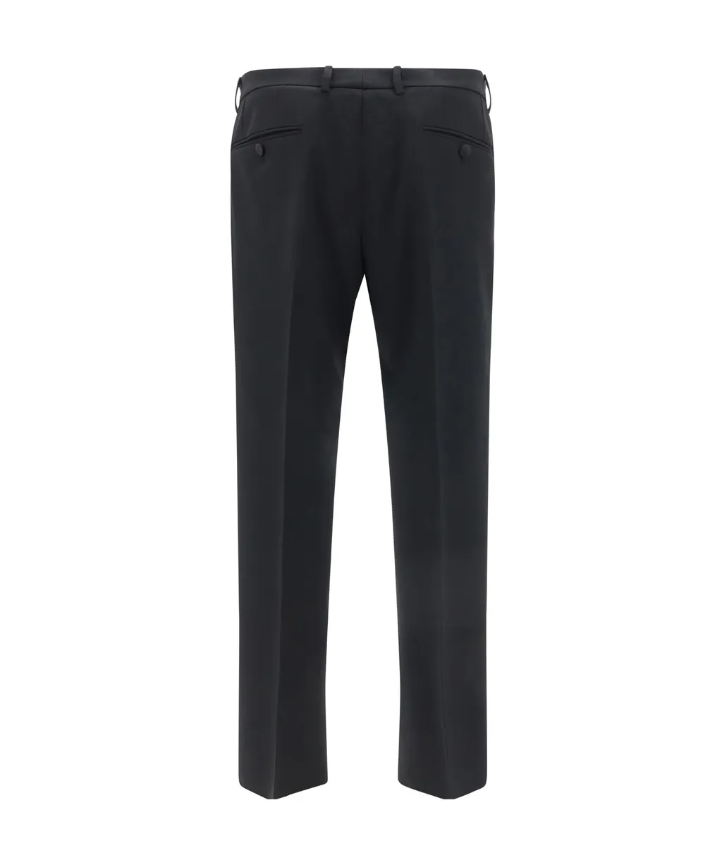 Pleated Tailored Twill Pants