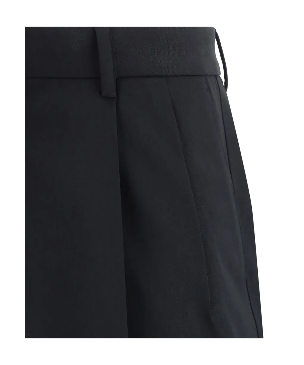 Pleated Tailored Twill Pants