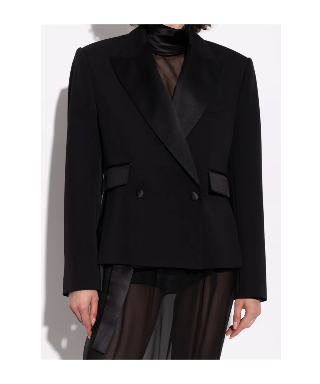 Double-Breasted Gabardine Tuxedo Jacket