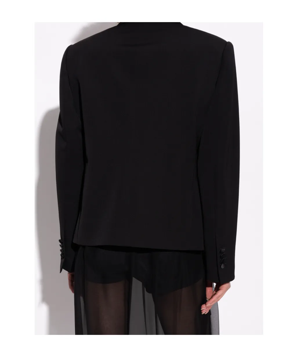 Double-Breasted Gabardine Tuxedo Jacket