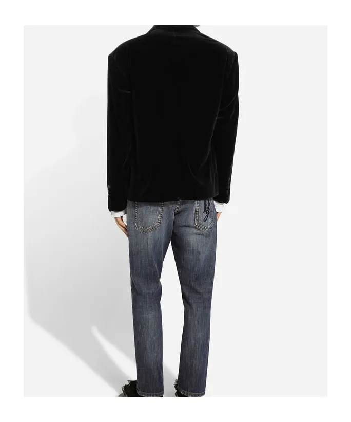 Oversize Single-Breasted Velvet Jacket