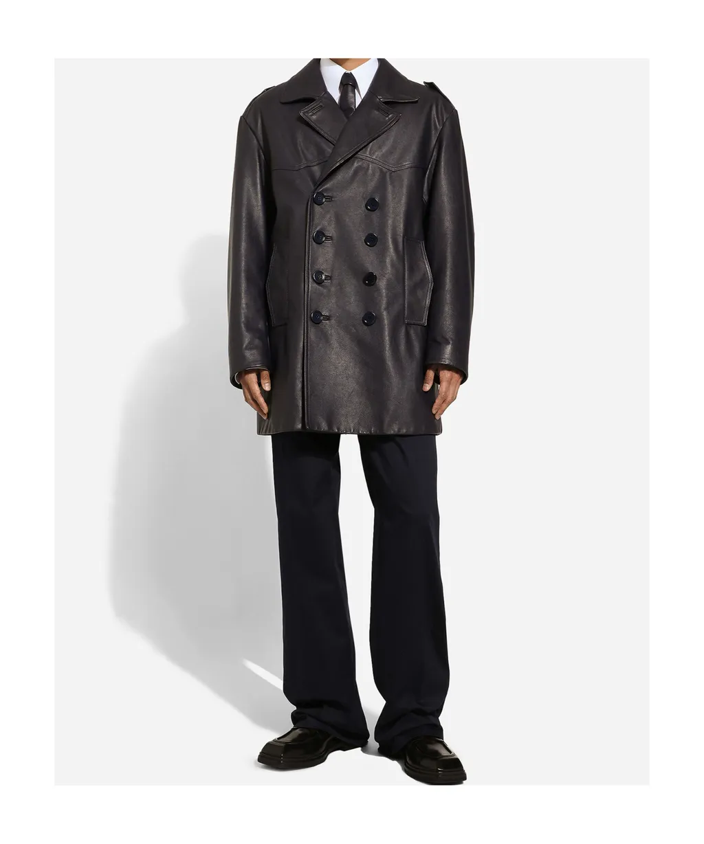 Peak-Lapels Double-Breasted Coat