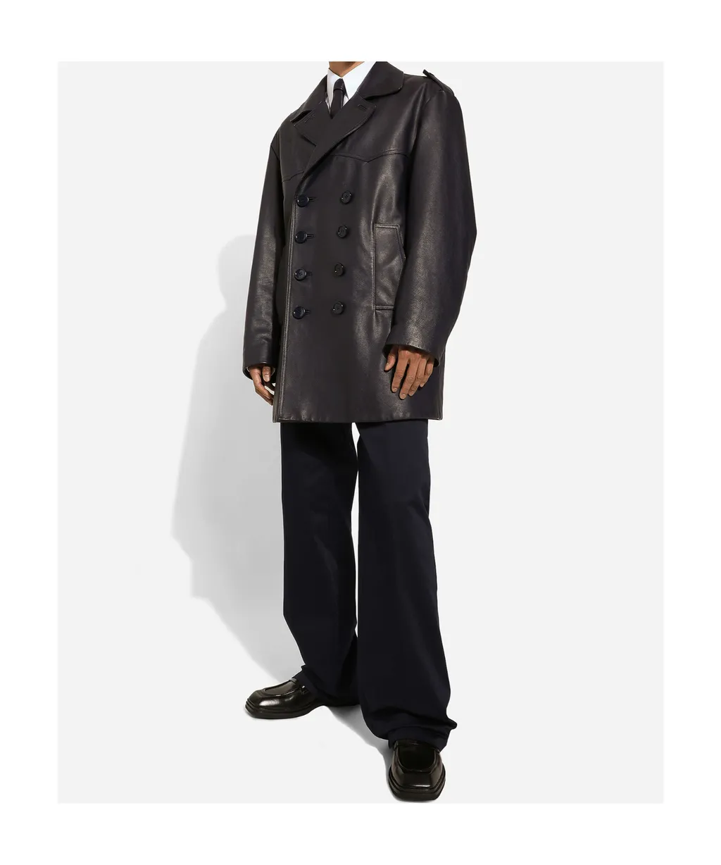 Peak-Lapels Double-Breasted Coat