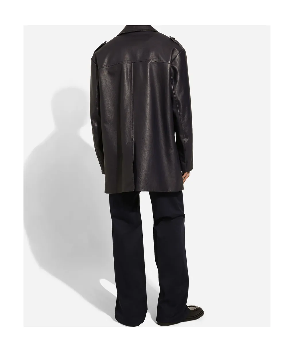 Peak-Lapels Double-Breasted Coat