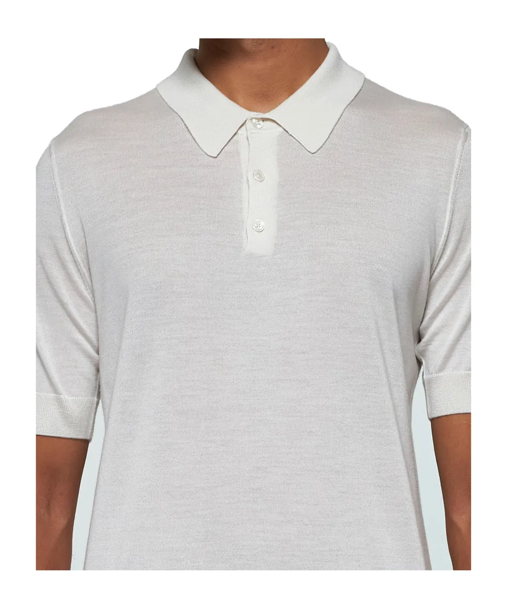 Short Sleeved Knitted Polo Shirt