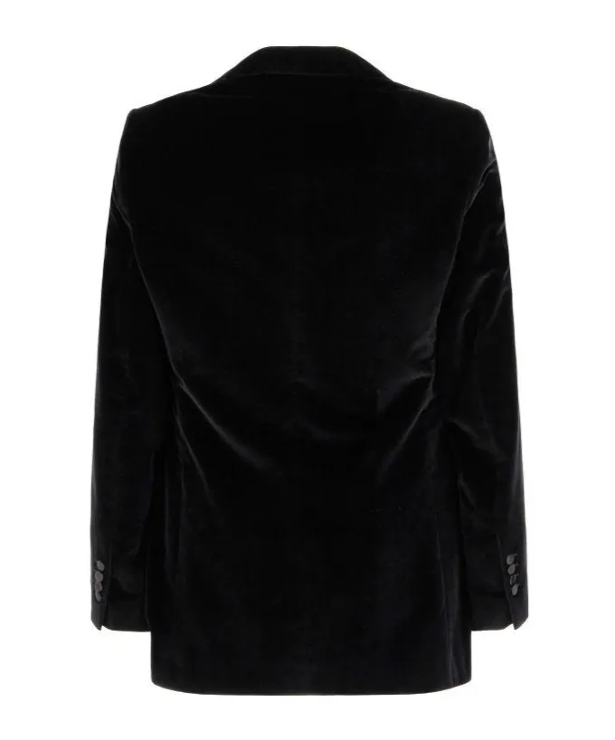 Single Buttoned Velvet Blazer
