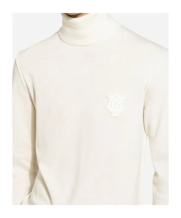 Logo Patch Turtle-Neck Jumper