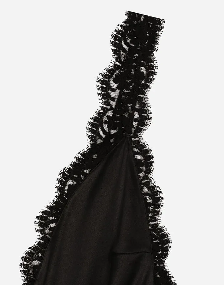 High-Cut Leg Satin Bodysuit