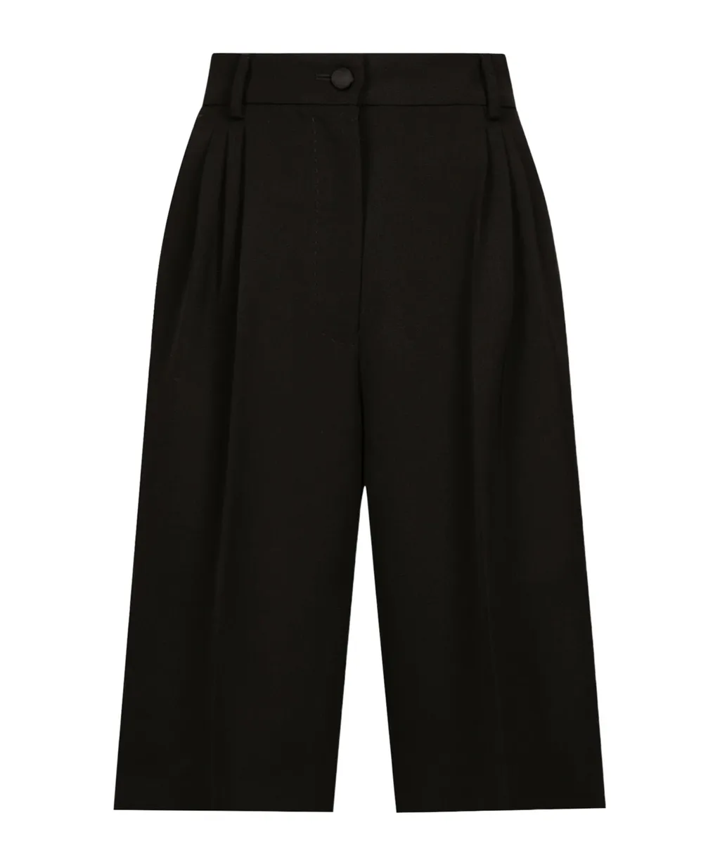 Gabardine Tuxedo Bermuda Shorts