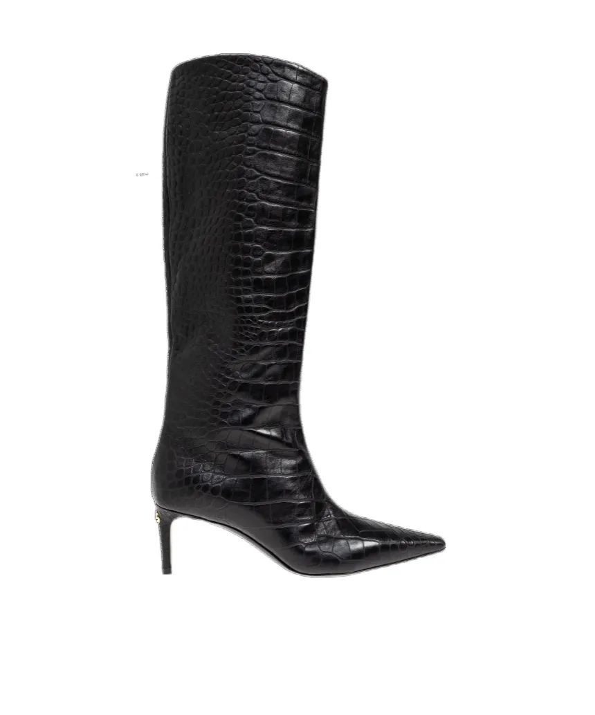 Dg Logo Plaque Embossed Boots