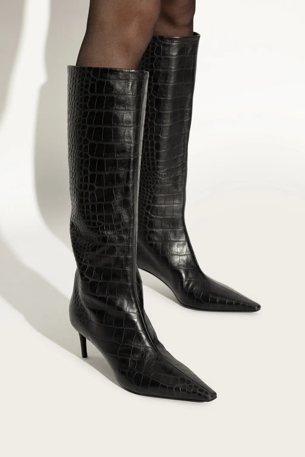 Dg Logo Plaque Embossed Boots