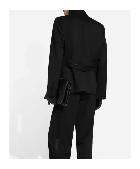 Double-Breasted Satin Jacket