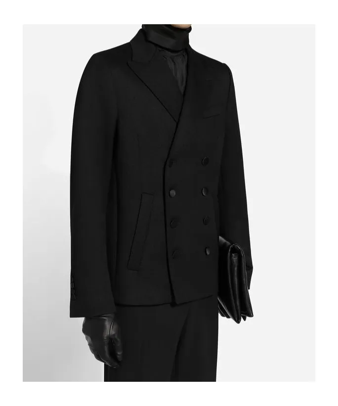 Double-Breasted Satin Jacket