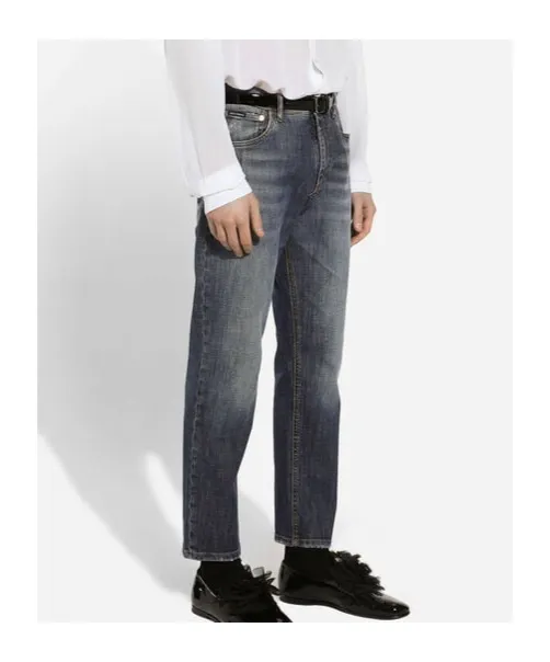 Logo Embroidered Jeans