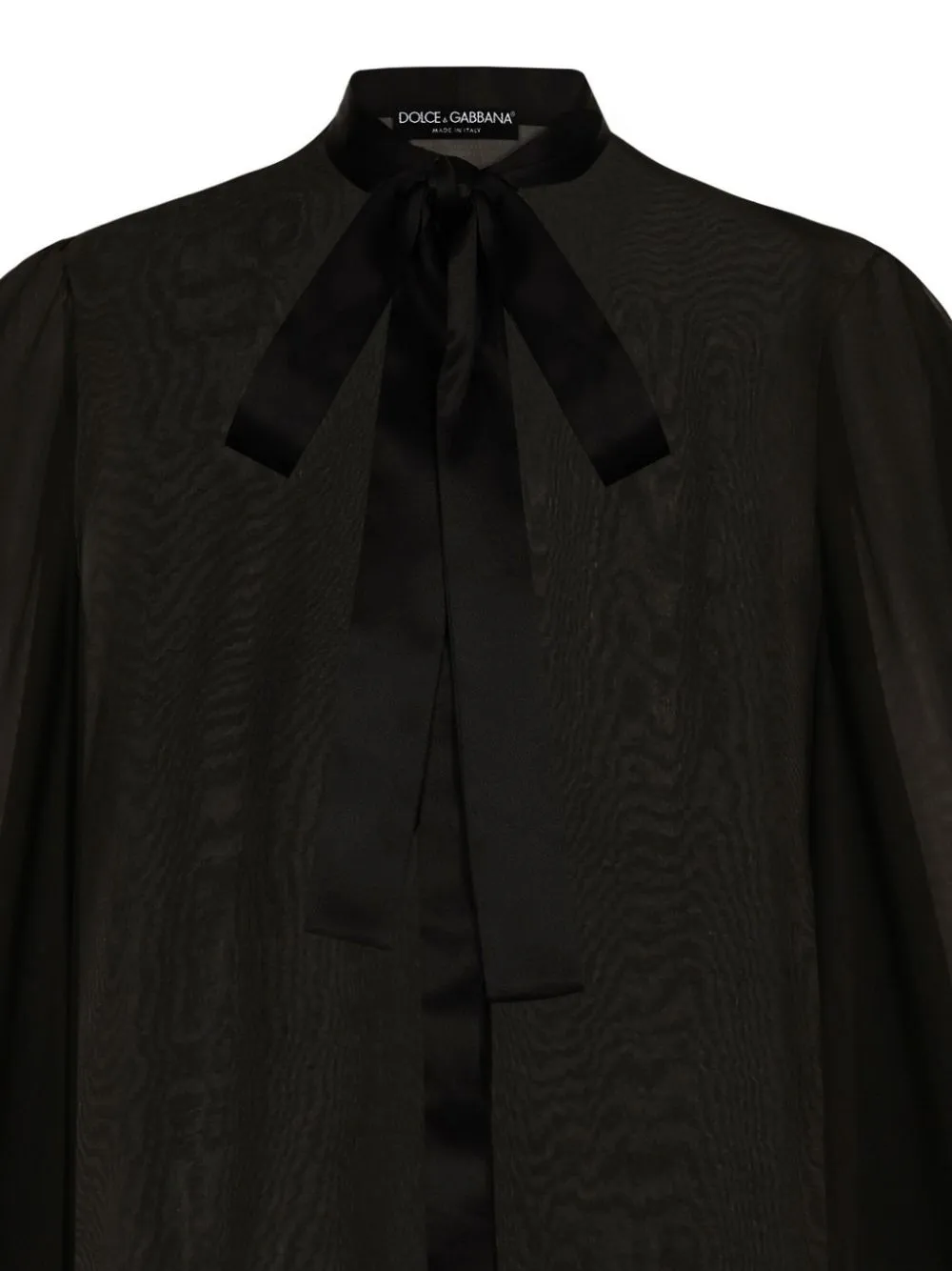 Pussy-Bow Chiffon Shirt