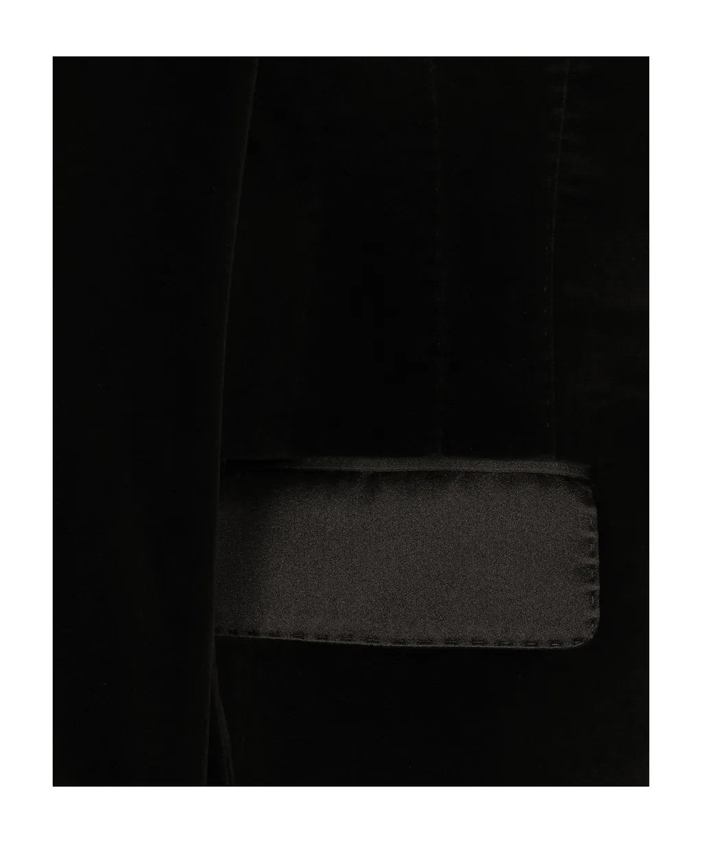 Single-Breasted Velvet Turlington Tuxedo Jacket