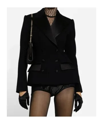 Double-Breasted Long Sleeved Blazer