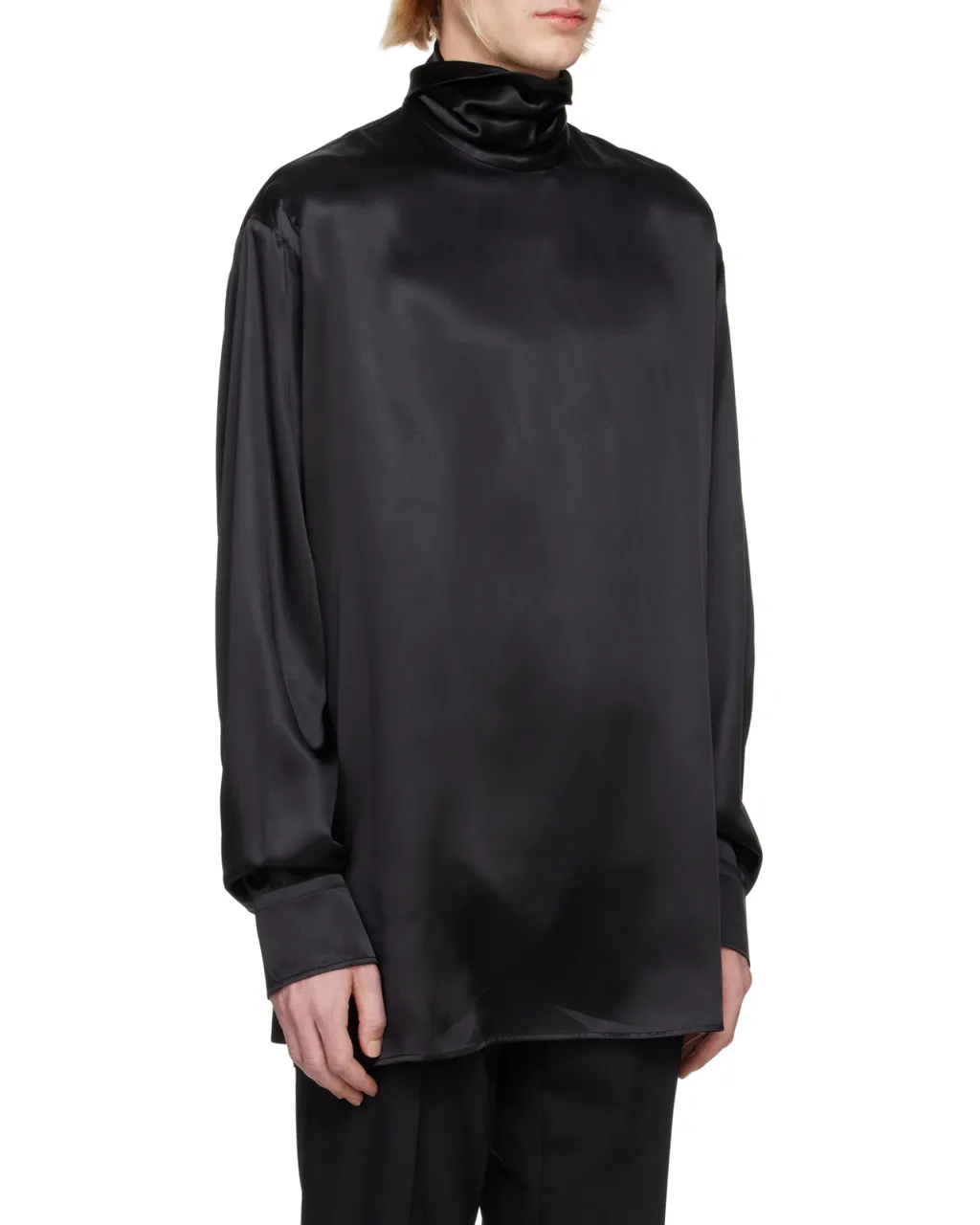 Satin Turtleneck Shirt