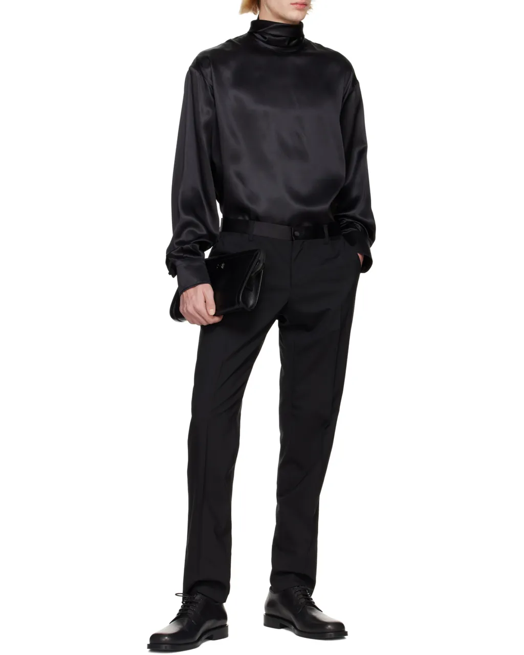 Satin Turtleneck Shirt