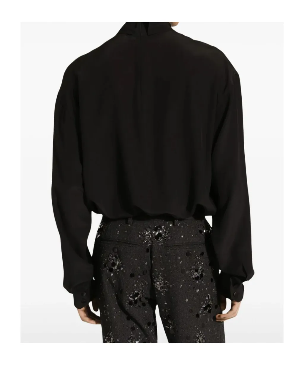 Satin Turtleneck Shirt