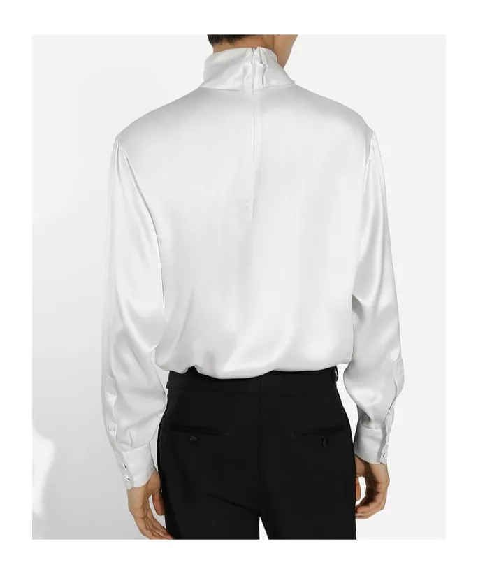 Satin Turtleneck Shirt
