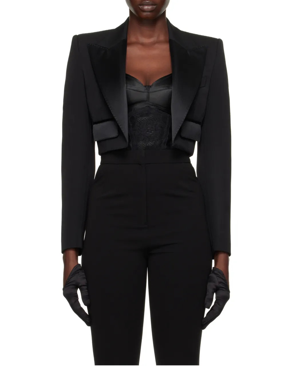 Gabardine Spencer Tuxedo Jacket